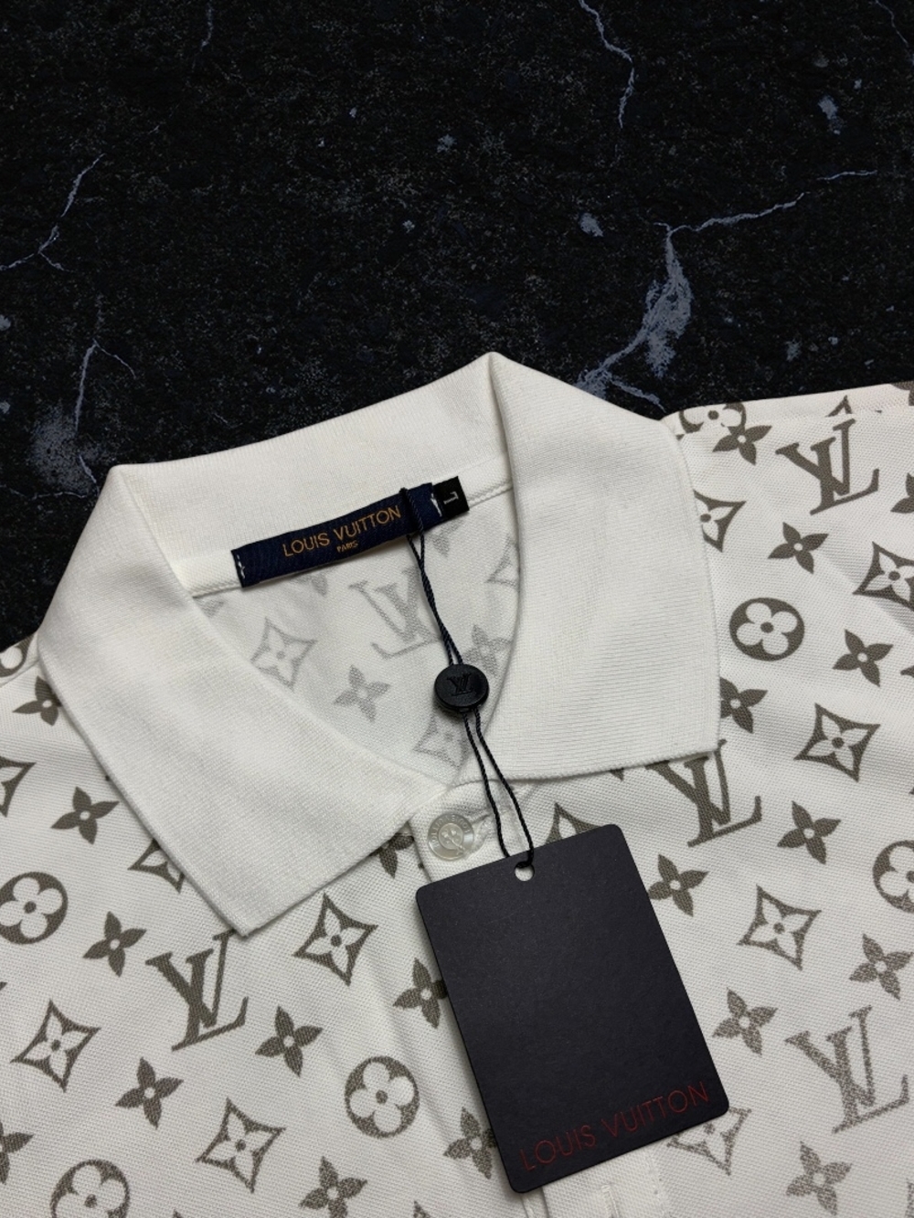 Louis Vuitton Monogram Top Gradient Polo White/Grey - Large - Picture 3 of 4